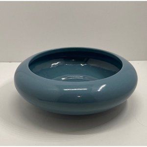 Vintage mid-century country blue planter marked USA